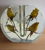 Golden Bloom Resin Vase