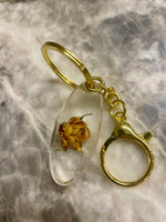Pressed Rose Keychains