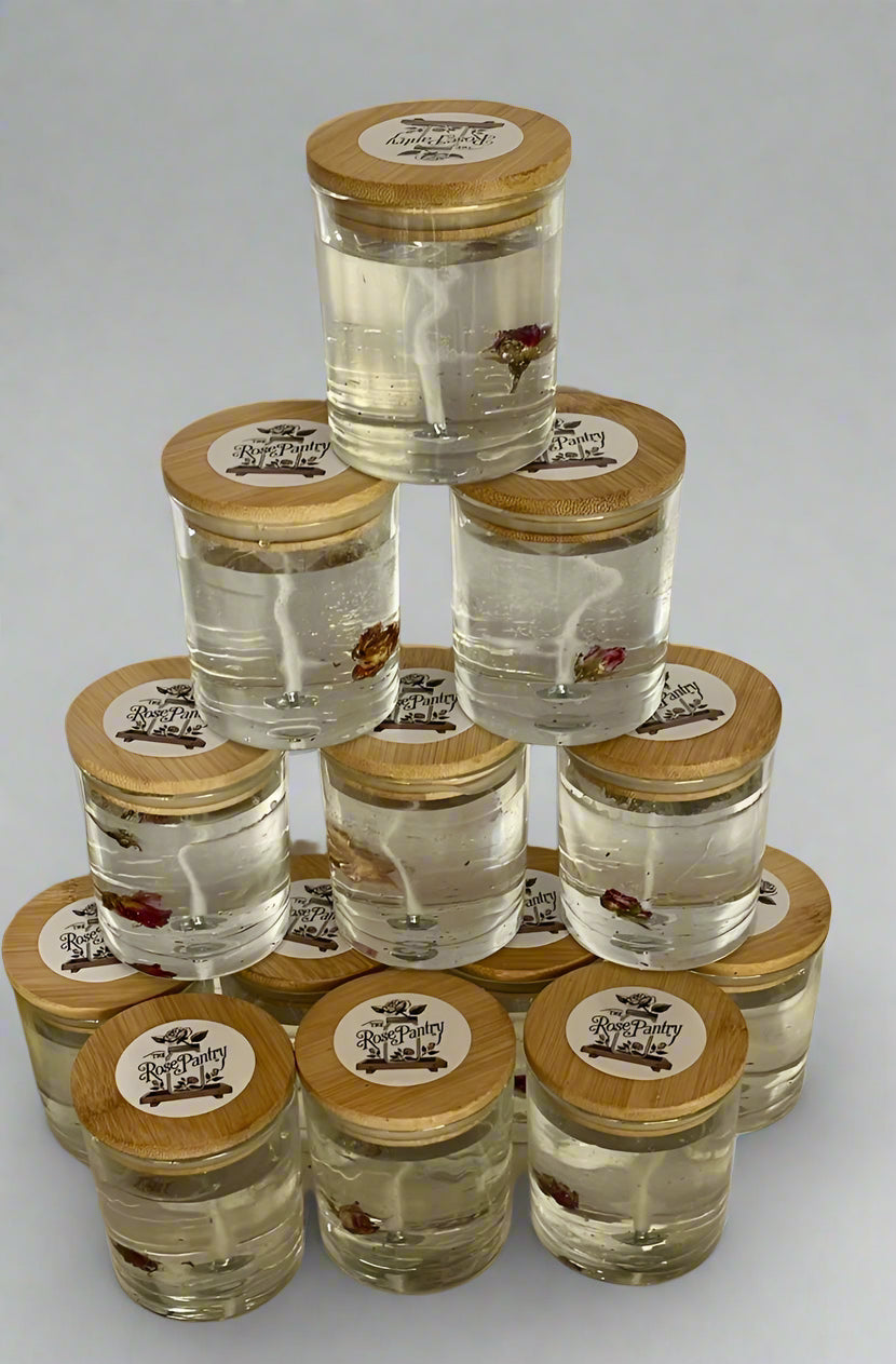 Clear Rosewood Infused Candles