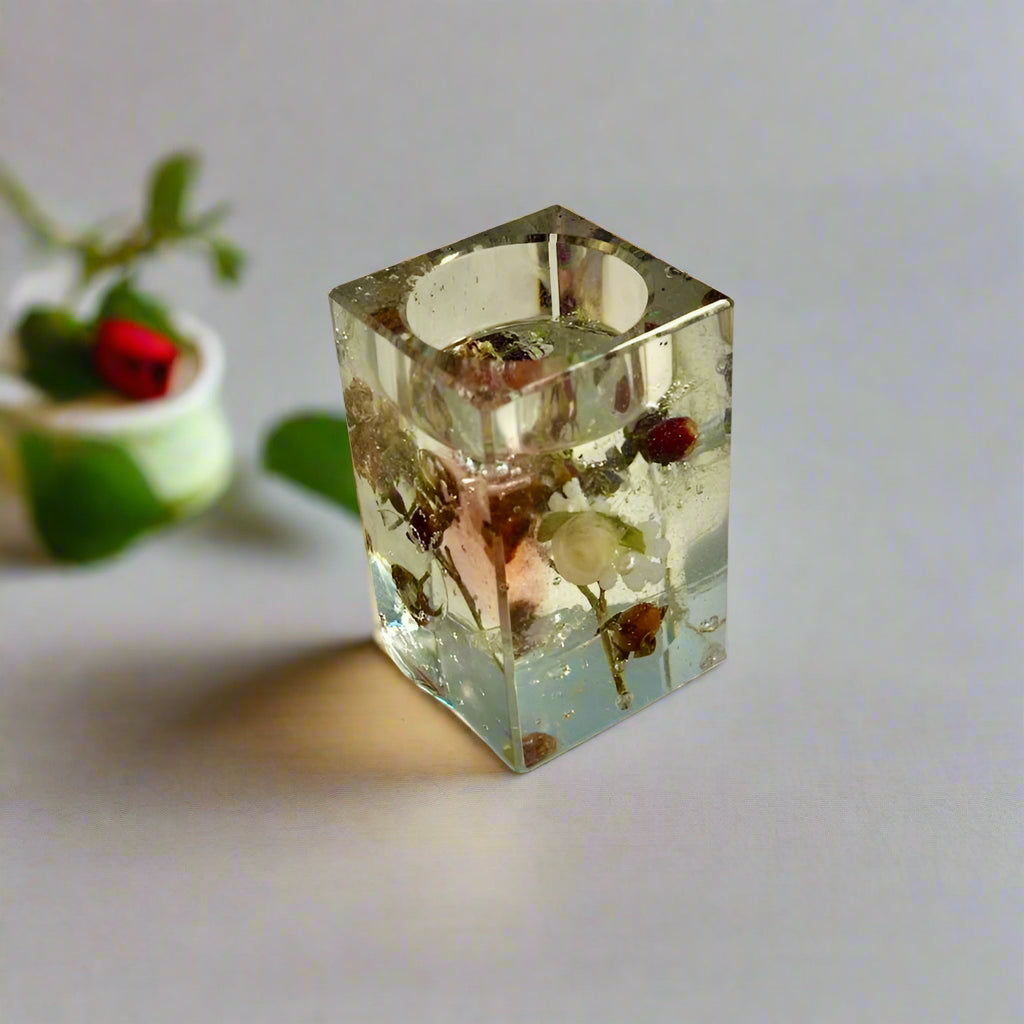 Rose Decorated Tea Light Holders