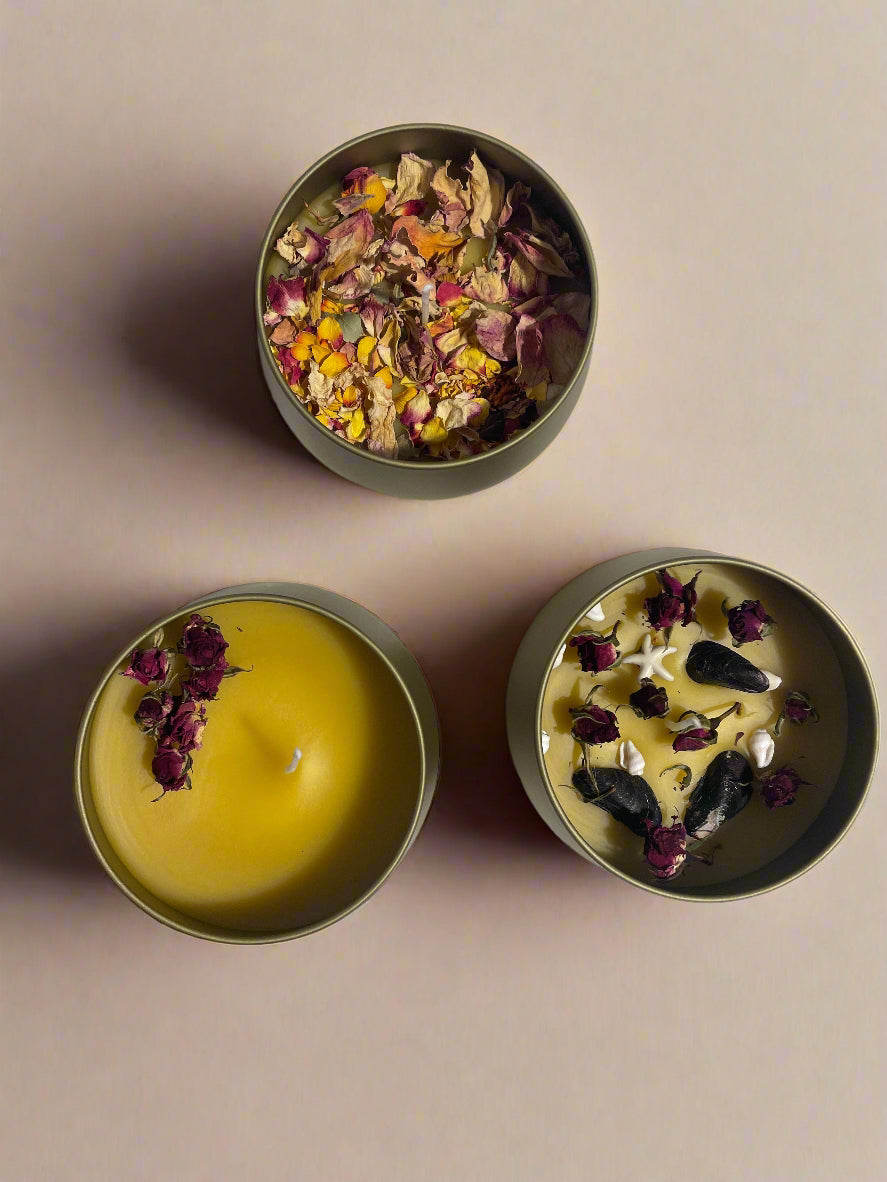 Rose Infused Beeswax Candles