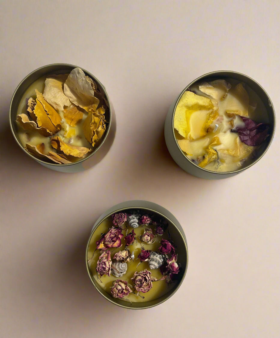 Rose Infused Beeswax Candles
