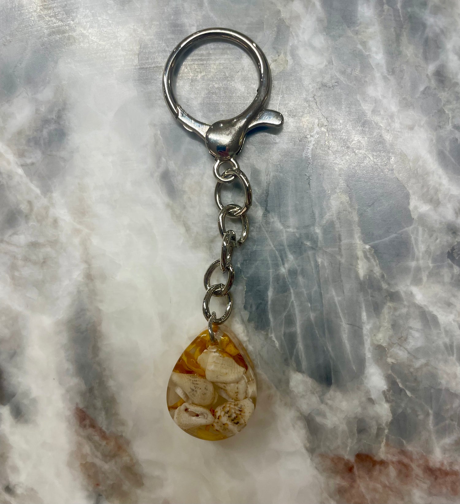 Pressed Rose Keychains
