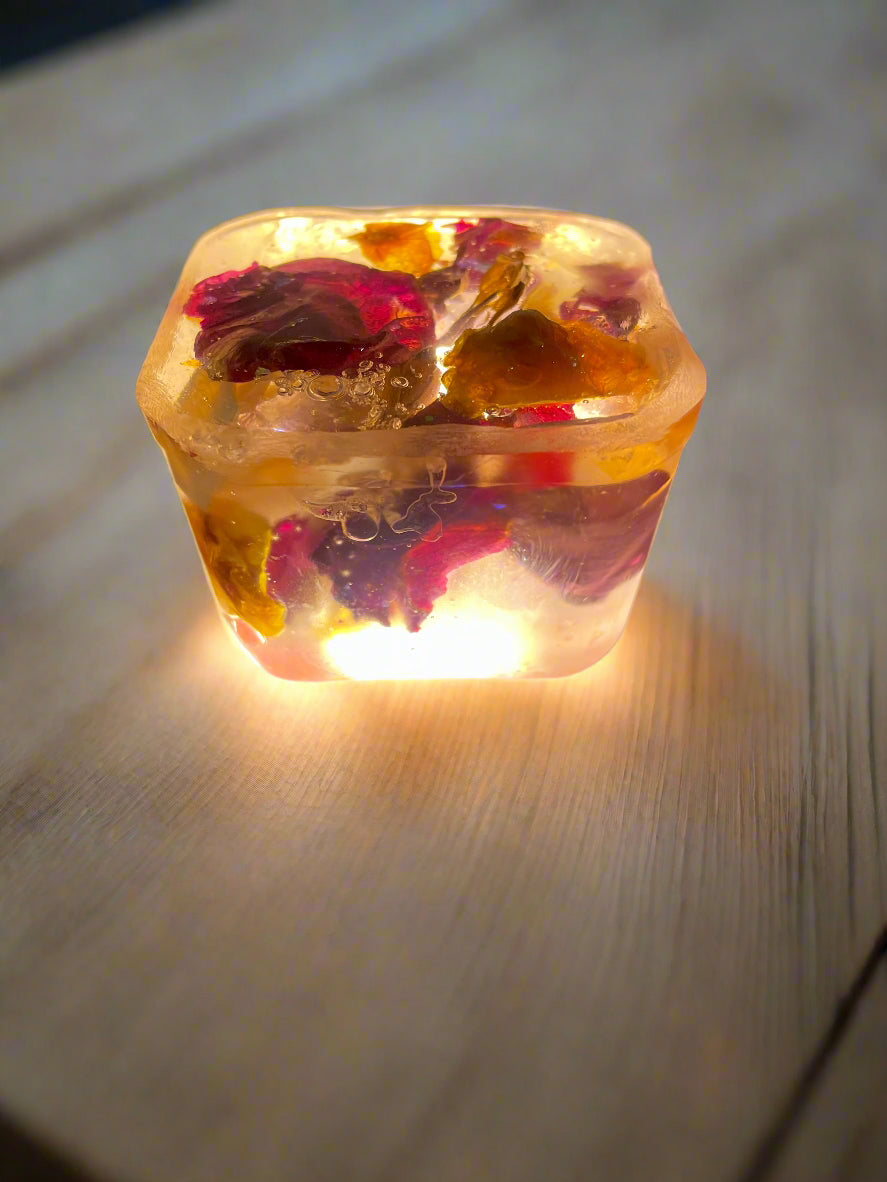 Rose Glow Resin Night Light