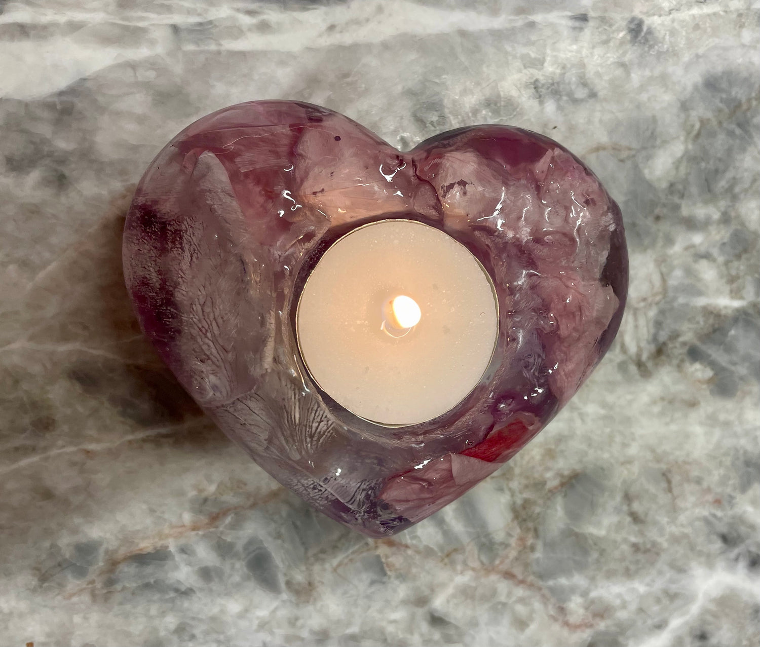Rose Heart – Resin Tealight