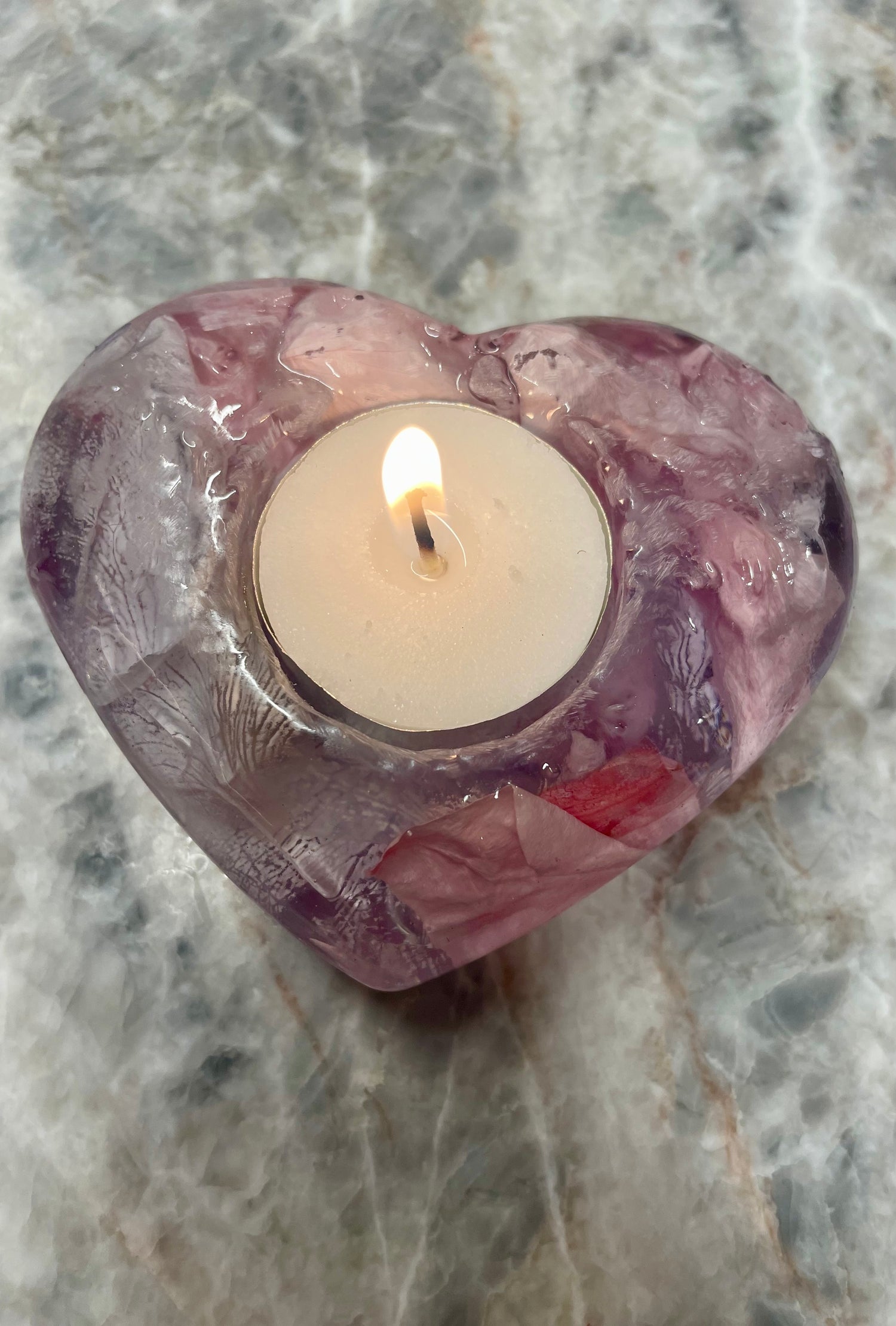 Rose Heart – Resin Tealight