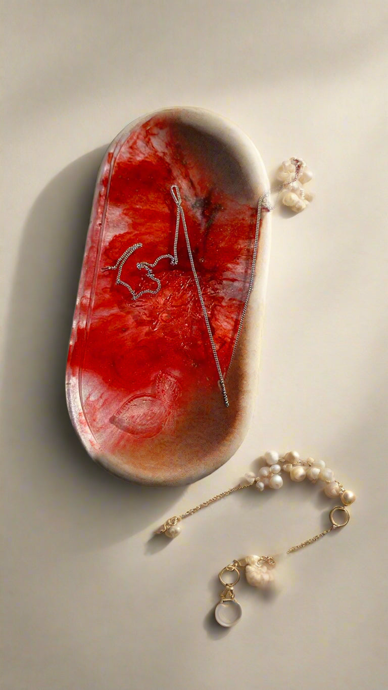'Veins of a Rose' - Jewellery Tray